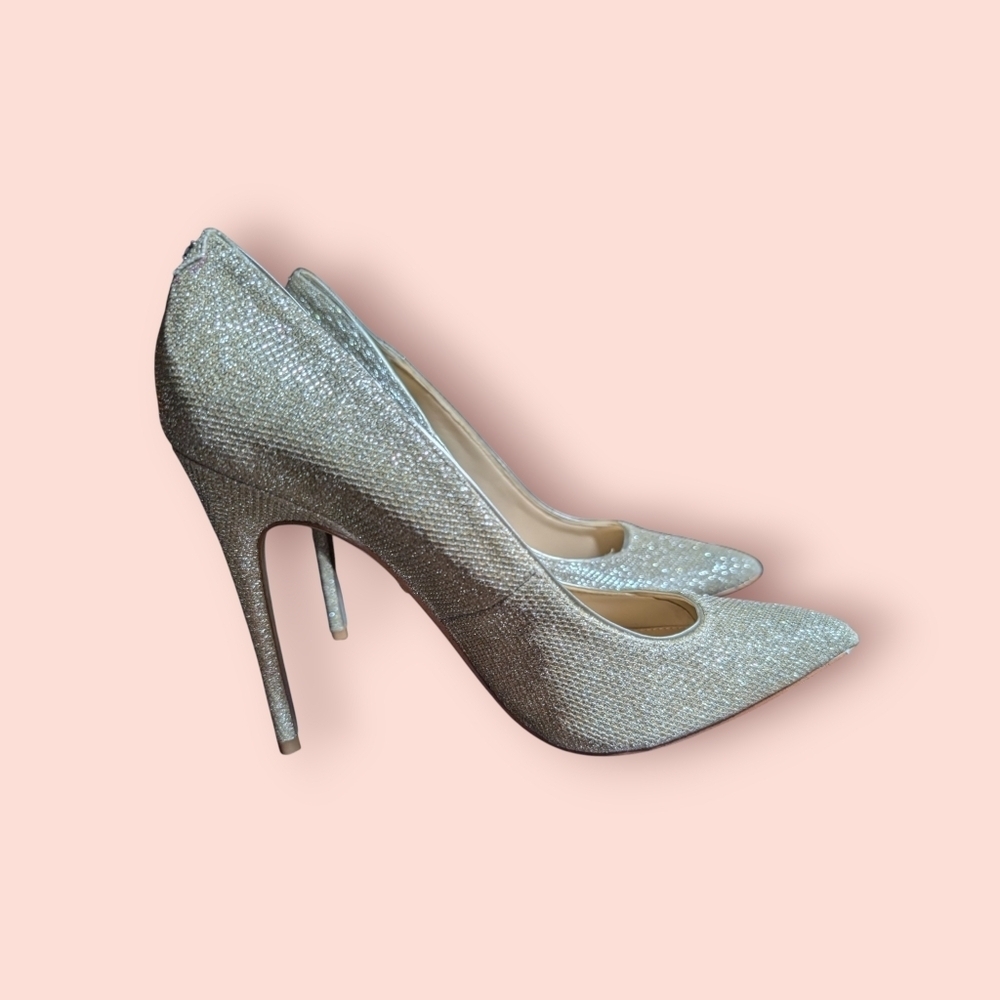 Sam Edelman Silver/Gold Sparkly Stilettos- NWOT - Picture 2 of 5
